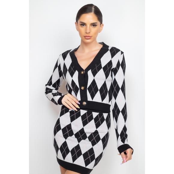 Rachell`s Boutique Sweaters - Diamond Button-front Cardigan Top